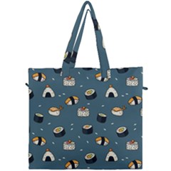 Sushi Pattern Canvas Travel Bag by Jancukart