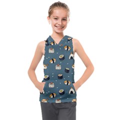 Sushi Pattern Kids  Sleeveless Hoodie