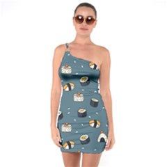 Sushi Pattern One Soulder Bodycon Dress