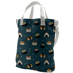 Sushi Pattern Canvas Messenger Bag