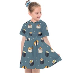 Sushi Pattern Kids  Sailor Dress