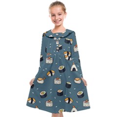 Sushi Pattern Kids  Midi Sailor Dress