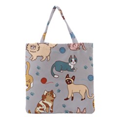 Cats Pattern Grocery Tote Bag