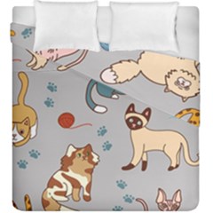 Cats Pattern Duvet Cover Double Side (king Size)