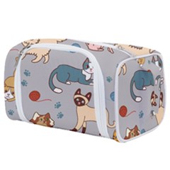 Cats Pattern Toiletries Pouch by Jancukart