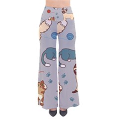 Cats Pattern So Vintage Palazzo Pants