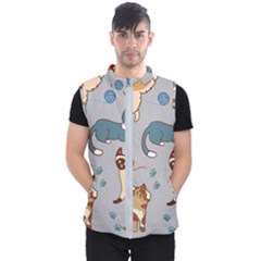 Cats Pattern Men s Puffer Vest