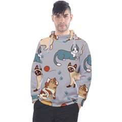 Cats Pattern Men s Pullover Hoodie