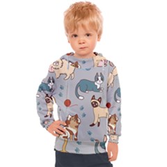 Cats Pattern Kids  Hooded Pullover