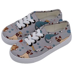 Cats Pattern Kids  Classic Low Top Sneakers