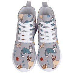 Cats Pattern Women s Lightweight High Top Sneakers by Jancukart