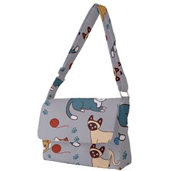 Cats Pattern Full Print Messenger Bag (s)