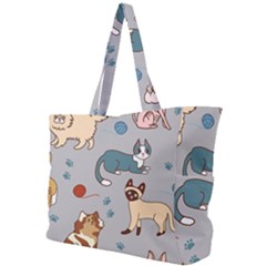 Cats Pattern Simple Shoulder Bag by Jancukart