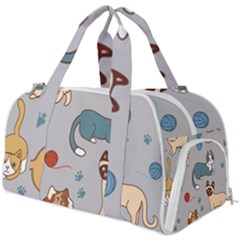 Cats Pattern Burner Gym Duffel Bag