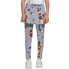 Cats Pattern Kids  Skirted Pants