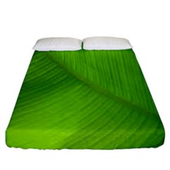 Banana Leaf Fitted Sheet (california King Size) by artworkshop