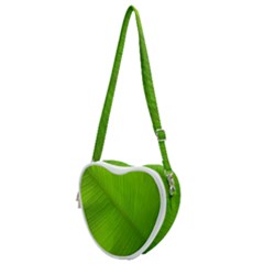 Banana Leaf Heart Shoulder Bag by artworkshop