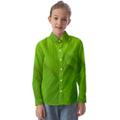 Banana Leaf Kids  Long Sleeve Shirt by artworkshop