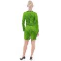 Banana Leaf Button Long Sleeve Dress View2