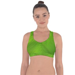 Banana Leaf Cross String Back Sports Bra by artworkshop