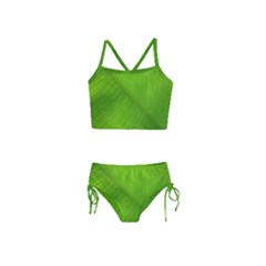 Banana Leaf Girls  Tankini Swimsuit by artworkshop