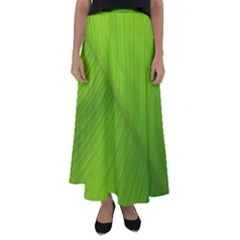 Banana Leaf Flared Maxi Skirt by artworkshop