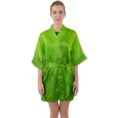 Banana Leaf Half Sleeve Satin Kimono  by artworkshop