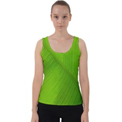 Banana Leaf Velvet Tank Top by artworkshop