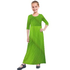 Banana Leaf Kids  Quarter Sleeve Maxi Dress by artworkshop