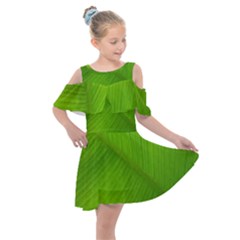 Banana Leaf Kids  Shoulder Cutout Chiffon Dress by artworkshop