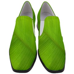 Banana Leaf Women Slip On Heel Loafers by artworkshop