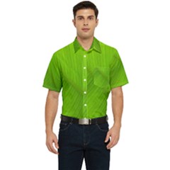 Banana Leaf Men s Short Sleeve Pocket Shirt  by artworkshop