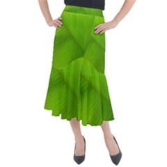 Banana Leaf Midi Mermaid Skirt by artworkshop