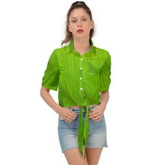 Banana Leaf Tie Front Shirt  by artworkshop