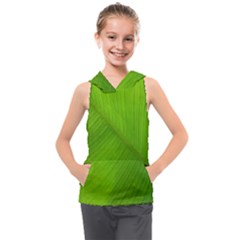 Banana Leaf Kids  Sleeveless Hoodie by artworkshop