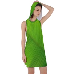 Banana Leaf Racer Back Hoodie Dress by artworkshop