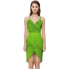 Banana Leaf Wrap Frill Dress