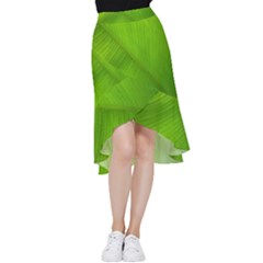 Banana Leaf Frill Hi Low Chiffon Skirt by artworkshop