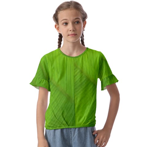 Banana Leaf Kids  Cuff Sleeve Scrunch Bottom Tee by artworkshop