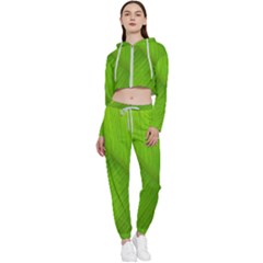 Banana Leaf Cropped Zip Up Lounge Set by artworkshop