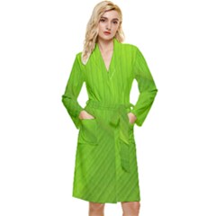 Banana Leaf Long Sleeve Velour Robe by artworkshop