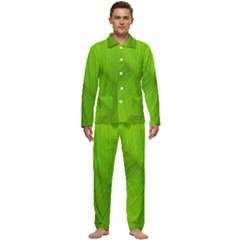 Banana Leaf Men s Long Sleeve Velvet Pocket Pajamas Set