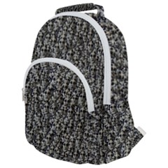 Creepy Head Motif Pattern Rounded Multi Pocket Backpack by dflcprintsclothing