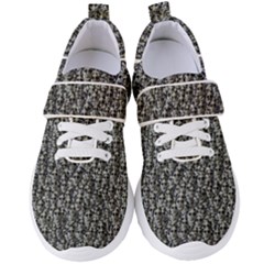 Creepy Head Motif Pattern Women s Velcro Strap Shoes