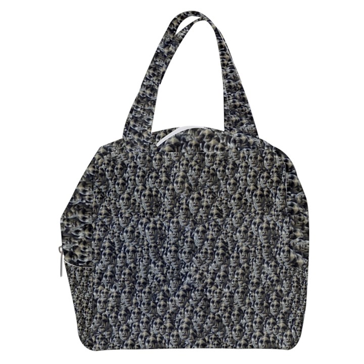 Creepy Head Motif Pattern Boxy Hand Bag