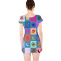 Space-pattern Multicolour Short Sleeve Bodycon Dress View2