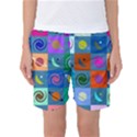 Space-pattern Multicolour Women s Basketball Shorts View1