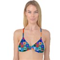 Space-pattern Multicolour Reversible Tri Bikini Top View1