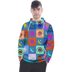 Space-pattern Multicolour Men s Pullover Hoodie