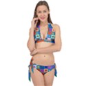 Space-pattern Multicolour Tie It Up Bikini Set View1